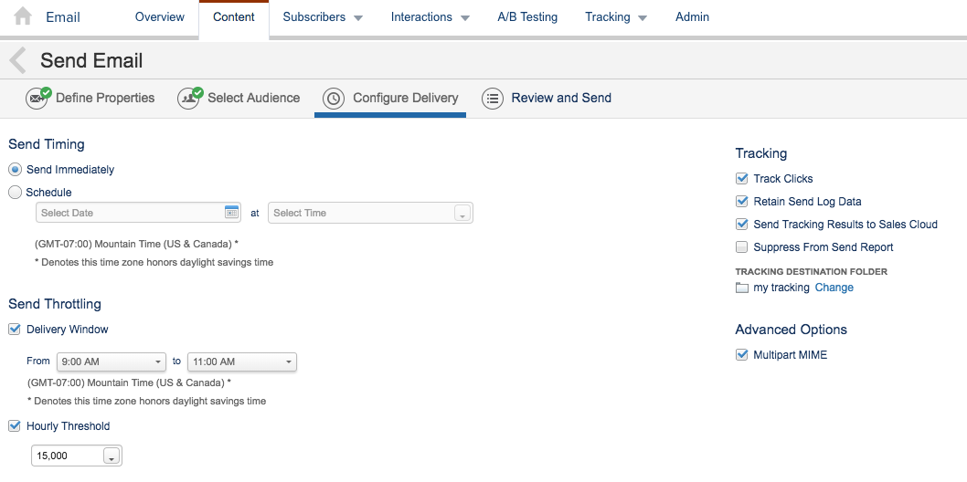 Throttling your Email in Marketing Cloud University of Colorado